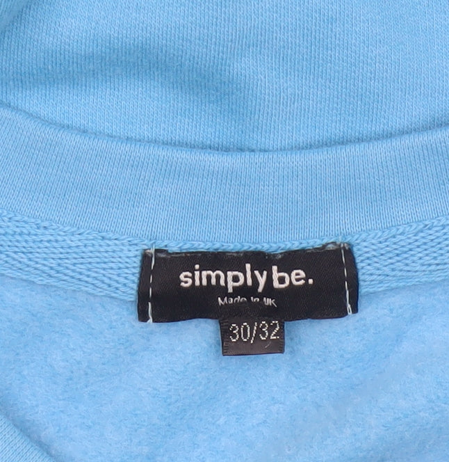 Simply Be Women's Blue Size 30 Arancia Graphic Pullover Sweatshirt