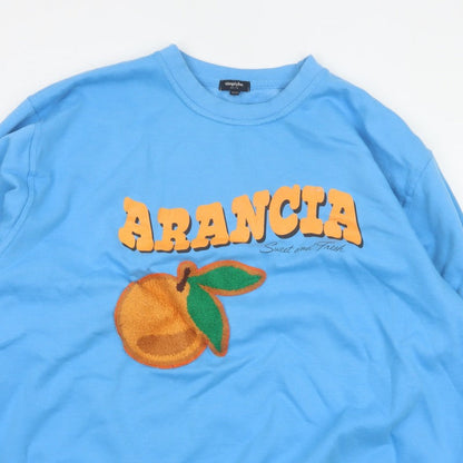 Simply Be Women's Blue Size 30 Arancia Graphic Pullover Sweatshirt