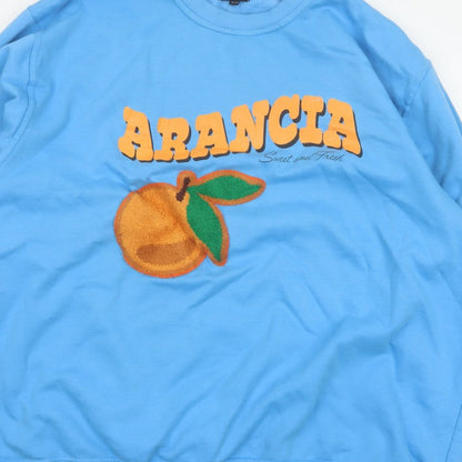 Simply Be Women's Blue Size 30 Arancia Graphic Pullover Sweatshirt
