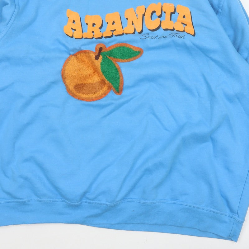 Simply Be Women's Blue Size 30 Arancia Graphic Pullover Sweatshirt