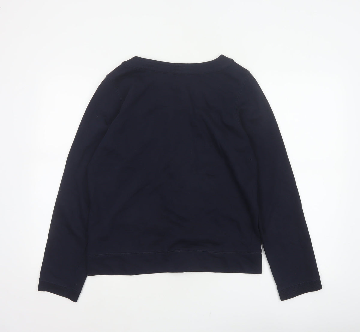 TU Women’s Blue UK 10 Basic Cropped Cotton Button Jacket