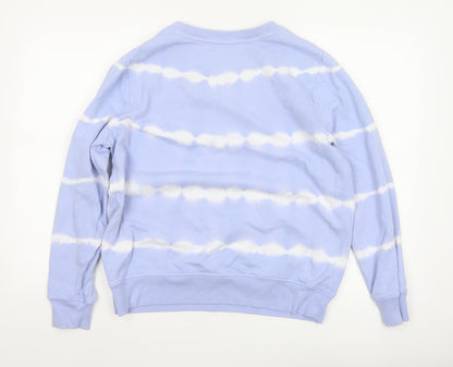 Marks and Spencer Women’s Blue Tie Dye Cotton Sweatshirt Size 14