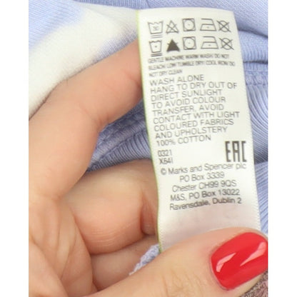 Marks and Spencer Women’s Blue Tie Dye Cotton Sweatshirt Size 14