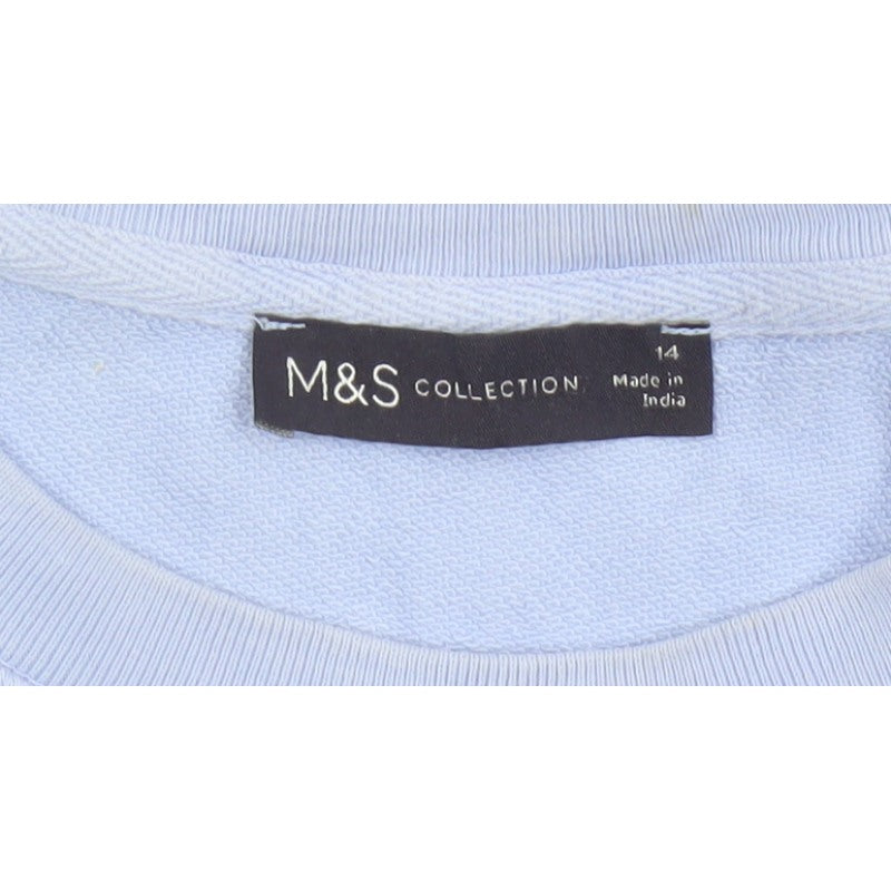 Marks and Spencer Women’s Blue Tie Dye Cotton Sweatshirt Size 14