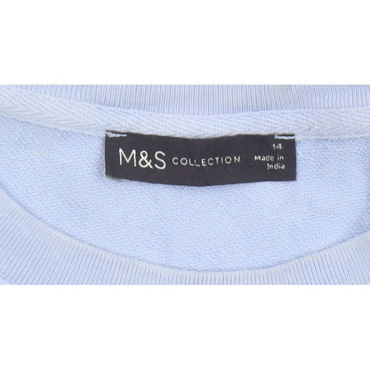 Marks and Spencer Women’s Blue Tie Dye Cotton Sweatshirt Size 14