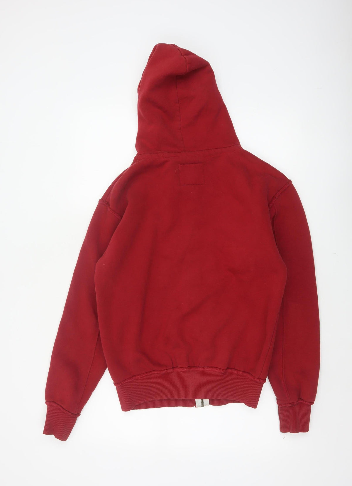 Hollister Men Red S Full Zip Hooded Graphic Print Santa Monica Hoodie