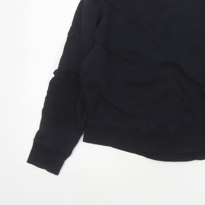 Fabletics Women’s Black M Crew Neck Pullover Sweatshirt Zip Sleeve Pockets