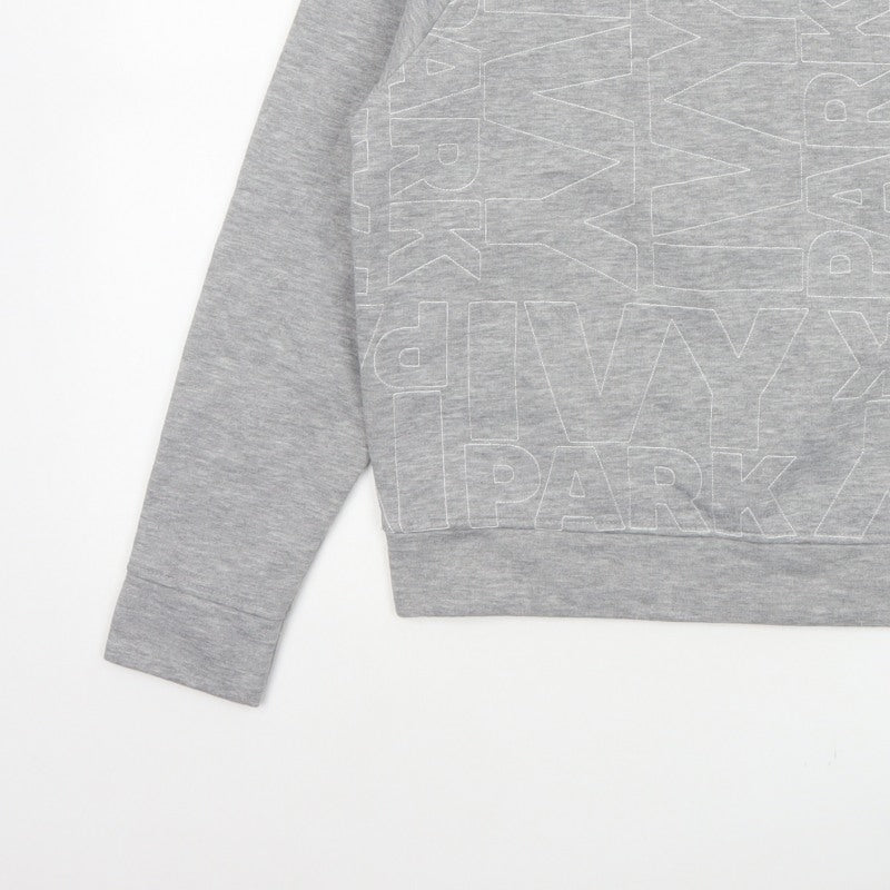Ivy Park Women Grey XS Logo Print Raglan Crew Neck Pullover Sweatshirt