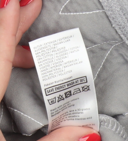 Ivy Park Women Grey XS Logo Print Raglan Crew Neck Pullover Sweatshirt