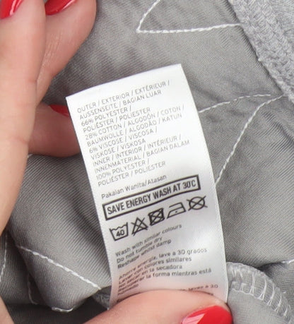 Ivy Park Women Grey XS Logo Print Raglan Crew Neck Pullover Sweatshirt