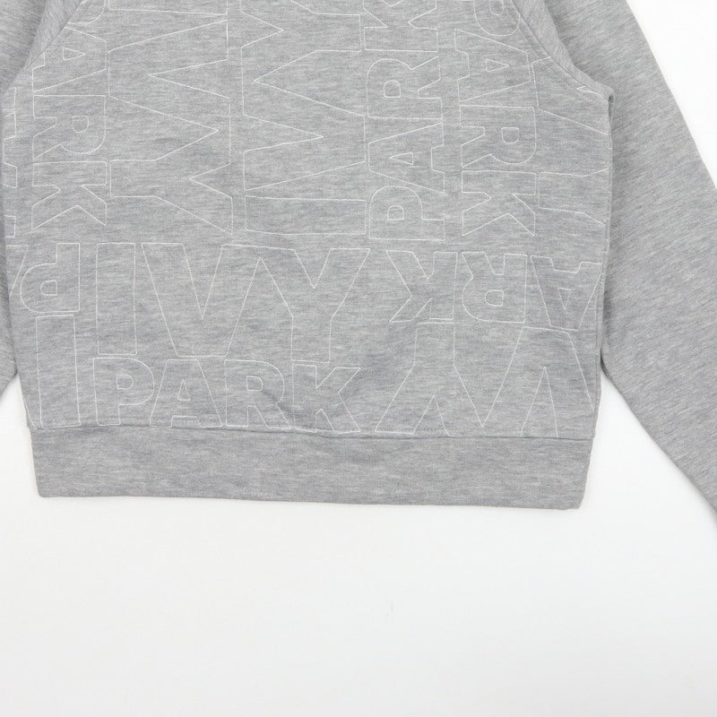 Ivy Park Women Grey XS Logo Print Raglan Crew Neck Pullover Sweatshirt