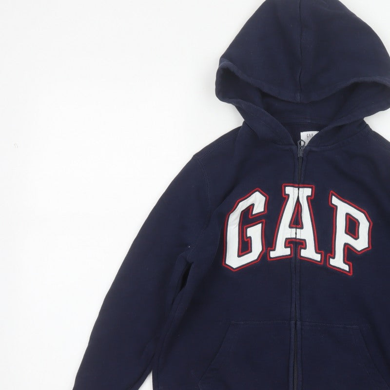 Gap Boys Blue Logo Full Zip Hooded Fleece Hoodie 10 Years