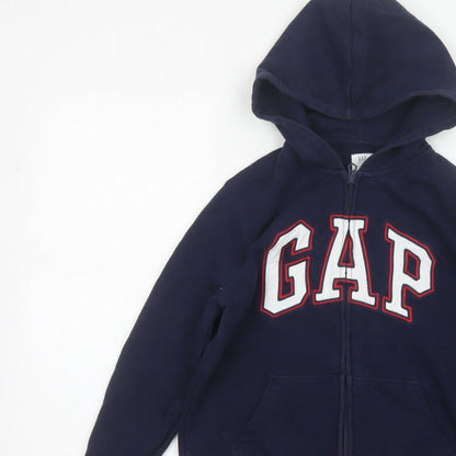 Gap Boys Blue Logo Full Zip Hooded Fleece Hoodie 10 Years