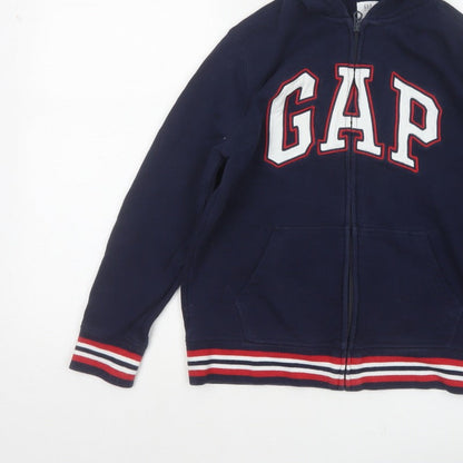 Gap Boys Blue Logo Full Zip Hooded Fleece Hoodie 10 Years