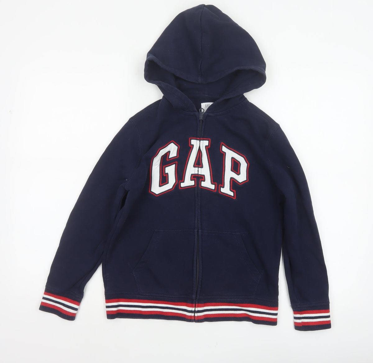 Gap Boys Blue Logo Full Zip Hooded Fleece Hoodie 10 Years
