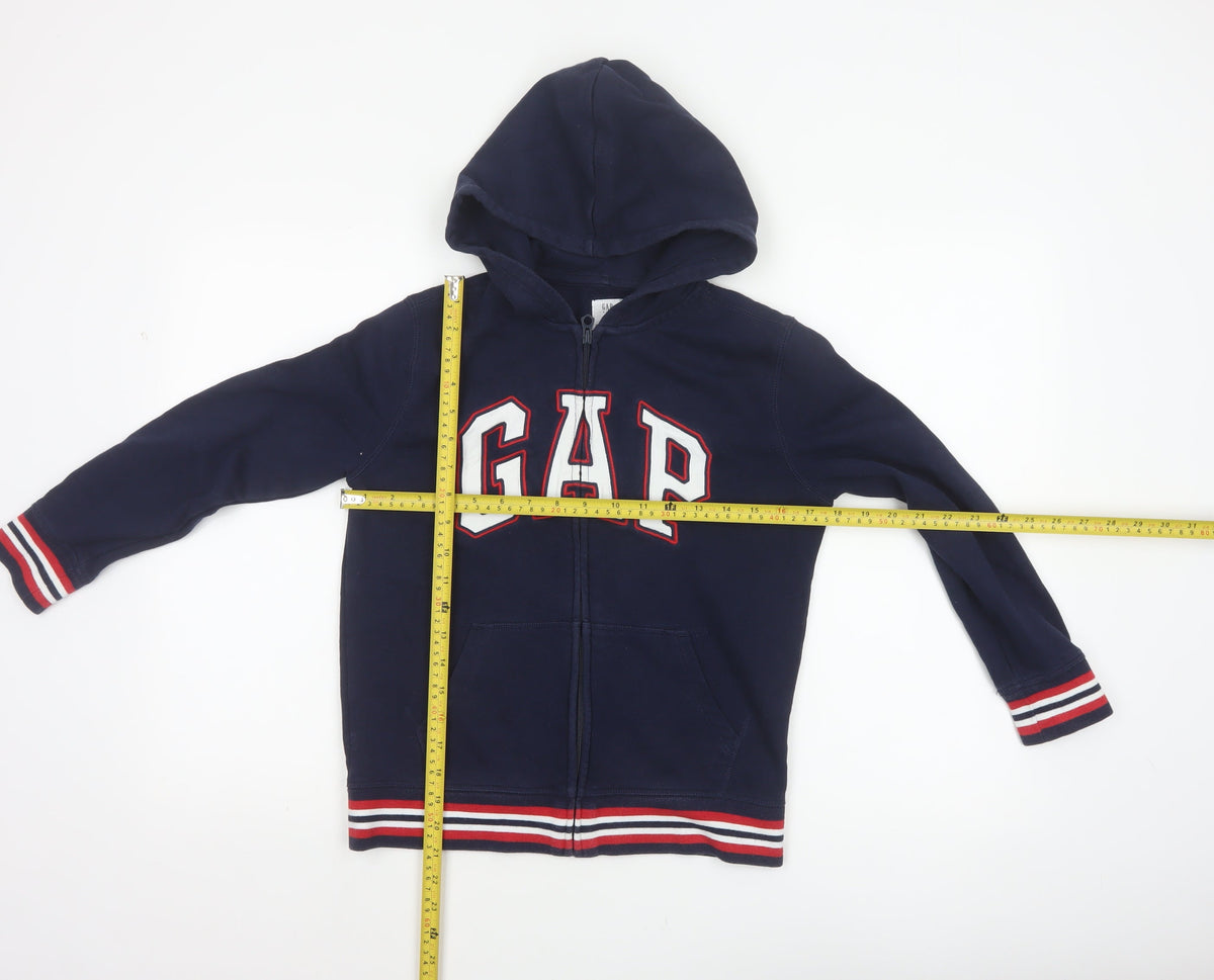 Gap Boys Blue Logo Full Zip Hooded Fleece Hoodie 10 Years