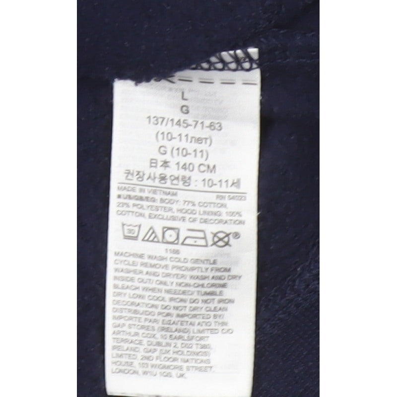 Gap Boys Blue Logo Full Zip Hooded Fleece Hoodie 10 Years