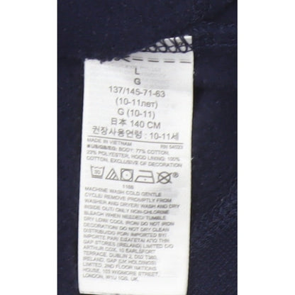 Gap Boys Blue Logo Full Zip Hooded Fleece Hoodie 10 Years