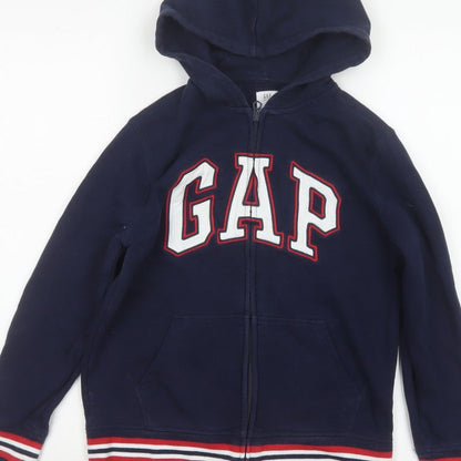 Gap Boys Blue Logo Full Zip Hooded Fleece Hoodie 10 Years
