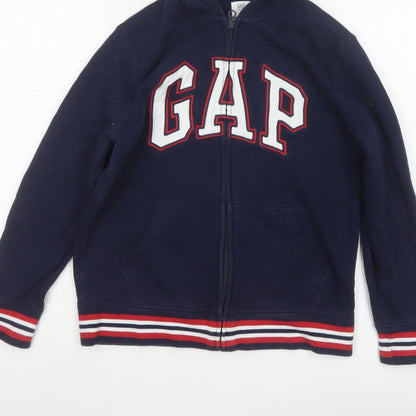 Gap Boys Blue Logo Full Zip Hooded Fleece Hoodie 10 Years