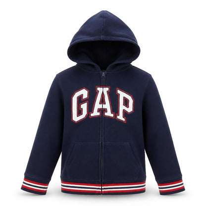 Gap Boys Blue Logo Full Zip Hooded Fleece Hoodie 10 Years