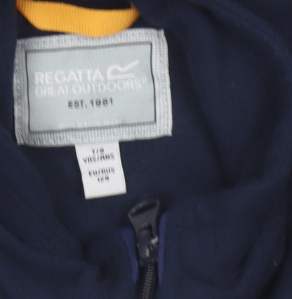 Additional view of Regatta boys’ blue 7-8 years fleece full zip jacket outdoor