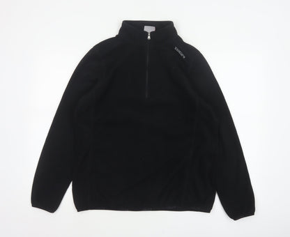 TOG24 Women’s Black UK 14-16 Half Zip Fleece Pullover Sweatshirt