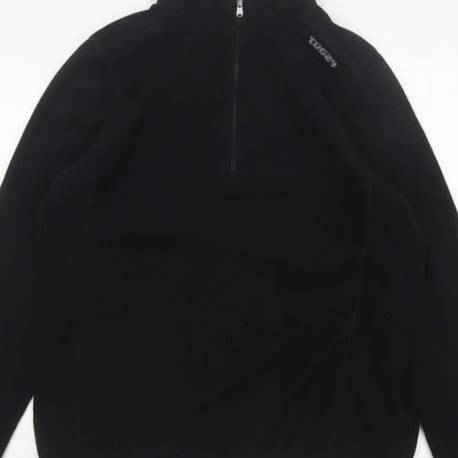 TOG24 Women’s Black UK 14-16 Half Zip Fleece Pullover Sweatshirt
