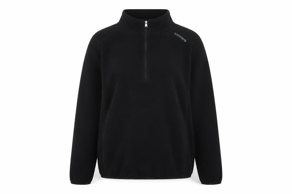 TOG24 Women’s Black UK 14-16 Half Zip Fleece Pullover Sweatshirt