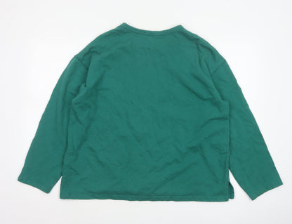 JD Williams Women Green UK 18 Relaxed Pullover Sweatshirt Crew Neck