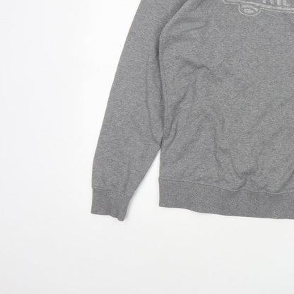 Vans Men’s Grey Small Pullover Crew Neck Logo Sweatshirt Fleece