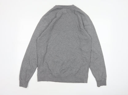 Vans Men’s Grey Small Pullover Crew Neck Logo Sweatshirt Fleece