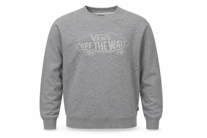 Vans Men’s Grey Small Pullover Crew Neck Logo Sweatshirt Fleece