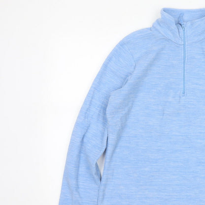 Mountain Warehouse Women Blue UK 14 1/4 Zip Fleece Pullover Sweatshirt