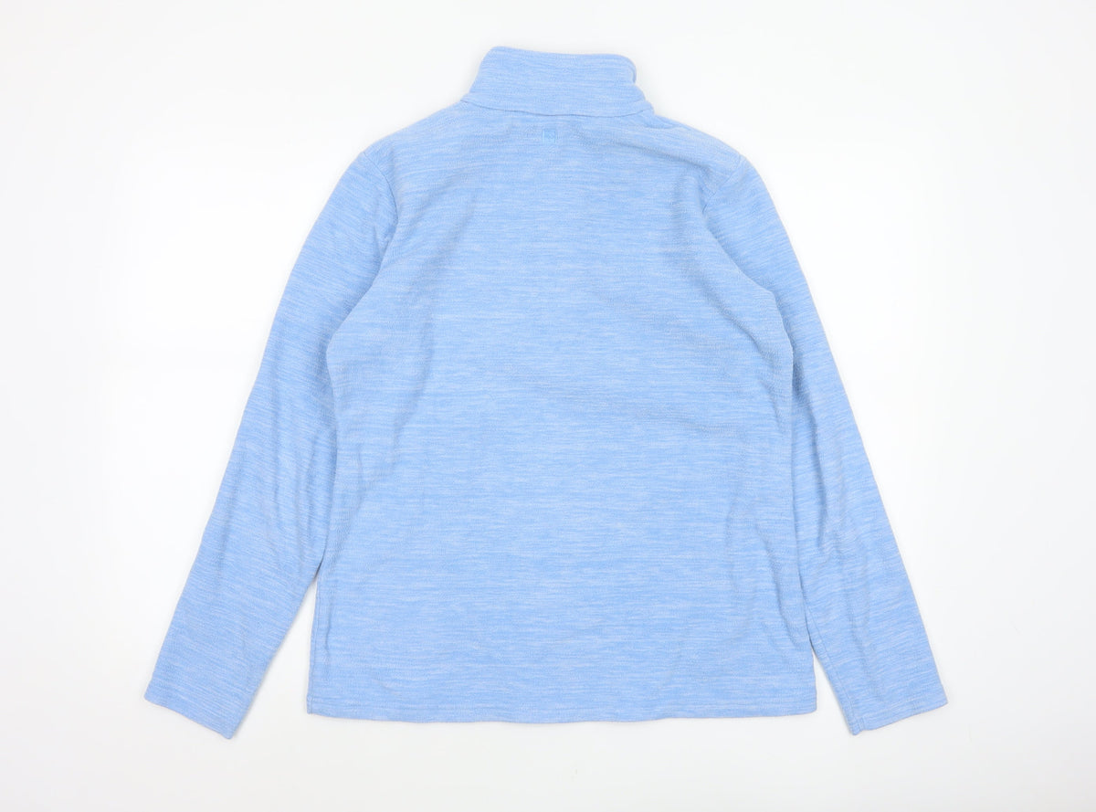 Mountain Warehouse Women Blue UK 14 1/4 Zip Fleece Pullover Sweatshirt