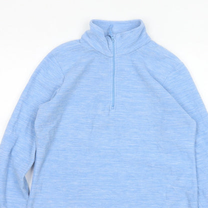 Mountain Warehouse Women Blue UK 14 1/4 Zip Fleece Pullover Sweatshirt