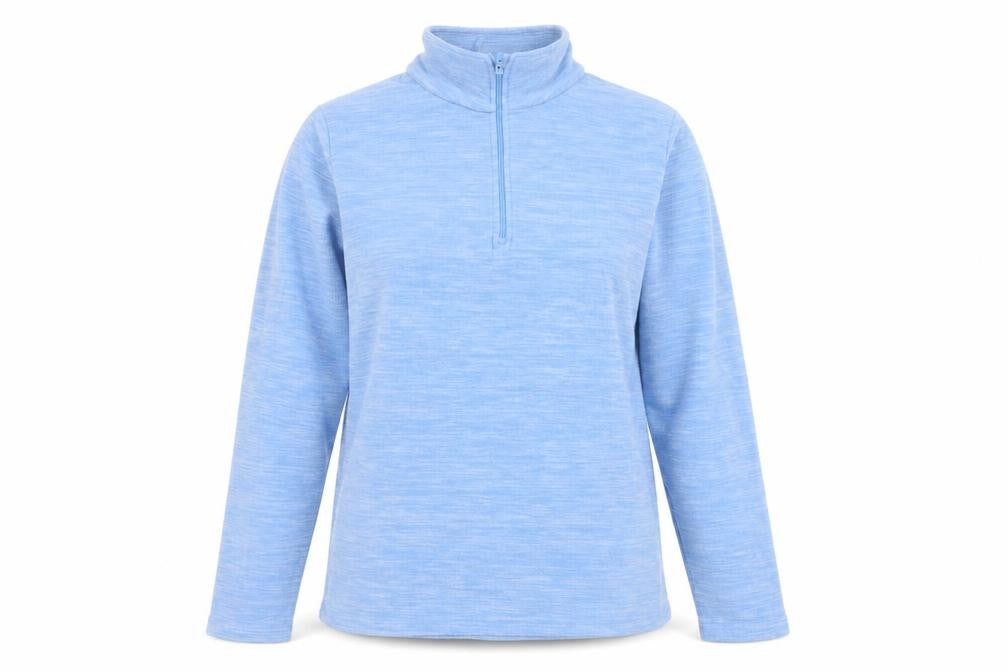 Mountain Warehouse Women Blue UK 14 1/4 Zip Fleece Pullover Sweatshirt