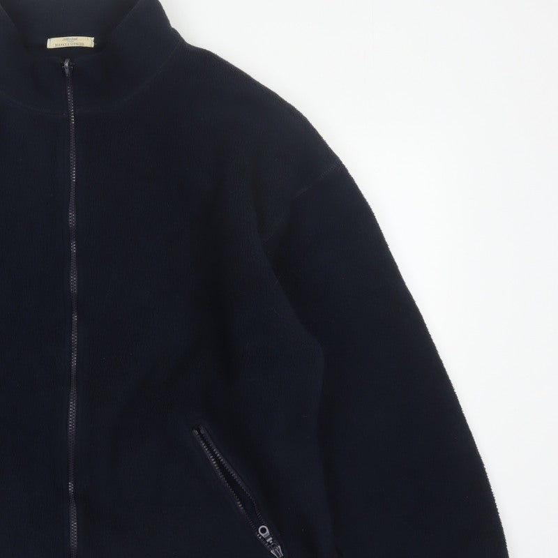Marks and Spencer Mens Blue L Fleece Full Zip Jacket Pockets