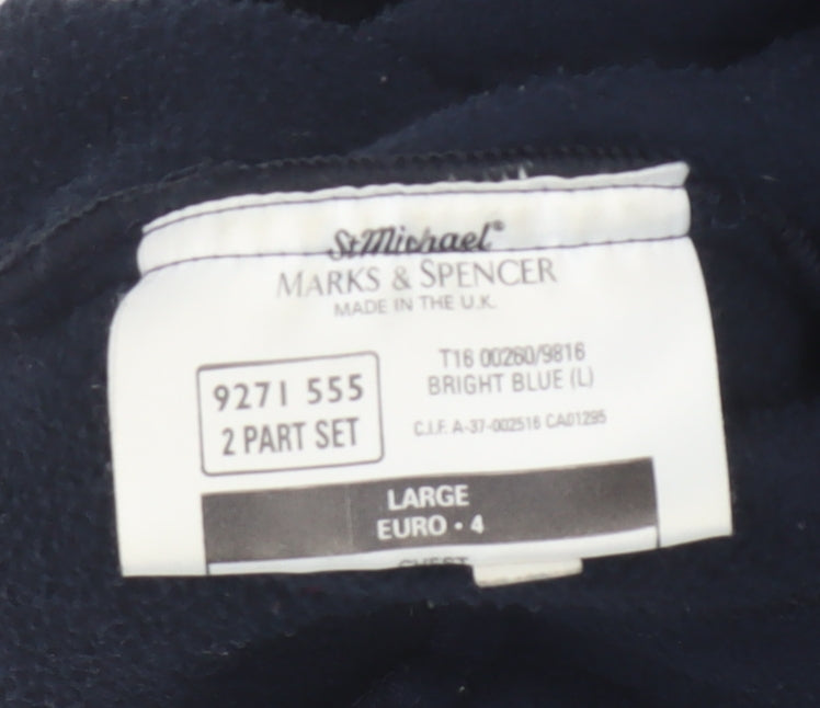 Marks and Spencer Mens Blue L Fleece Full Zip Jacket Pockets