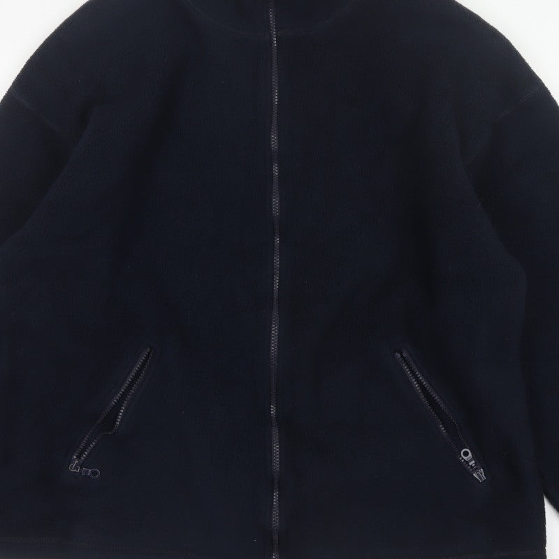 Marks and Spencer Mens Blue L Fleece Full Zip Jacket Pockets