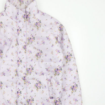 SIR Women’s Purple Floral Puffer Jacket Size S Quilted