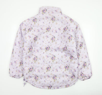 SIR Women’s Purple Floral Puffer Jacket Size S Quilted