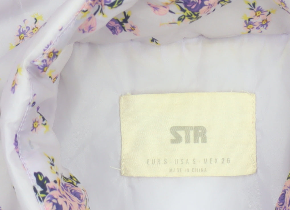 SIR Women’s Purple Floral Puffer Jacket Size S Quilted