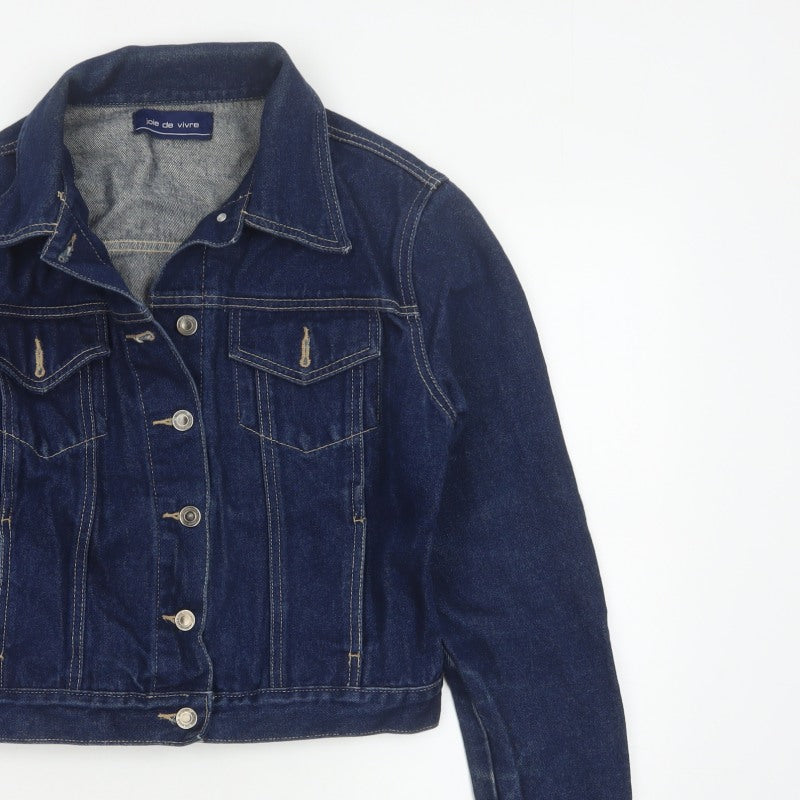 Joie de Vivre Women’s Blue Denim Jacket Size 16 Button Front