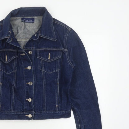 Joie de Vivre Women’s Blue Denim Jacket Size 16 Button Front