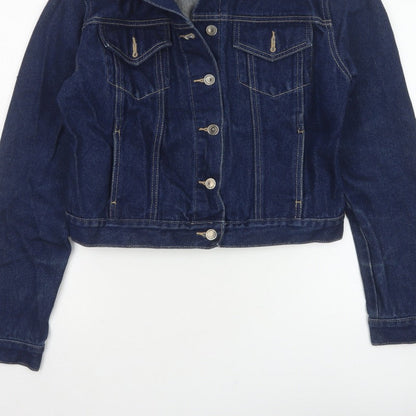 Joie de Vivre Women’s Blue Denim Jacket Size 16 Button Front