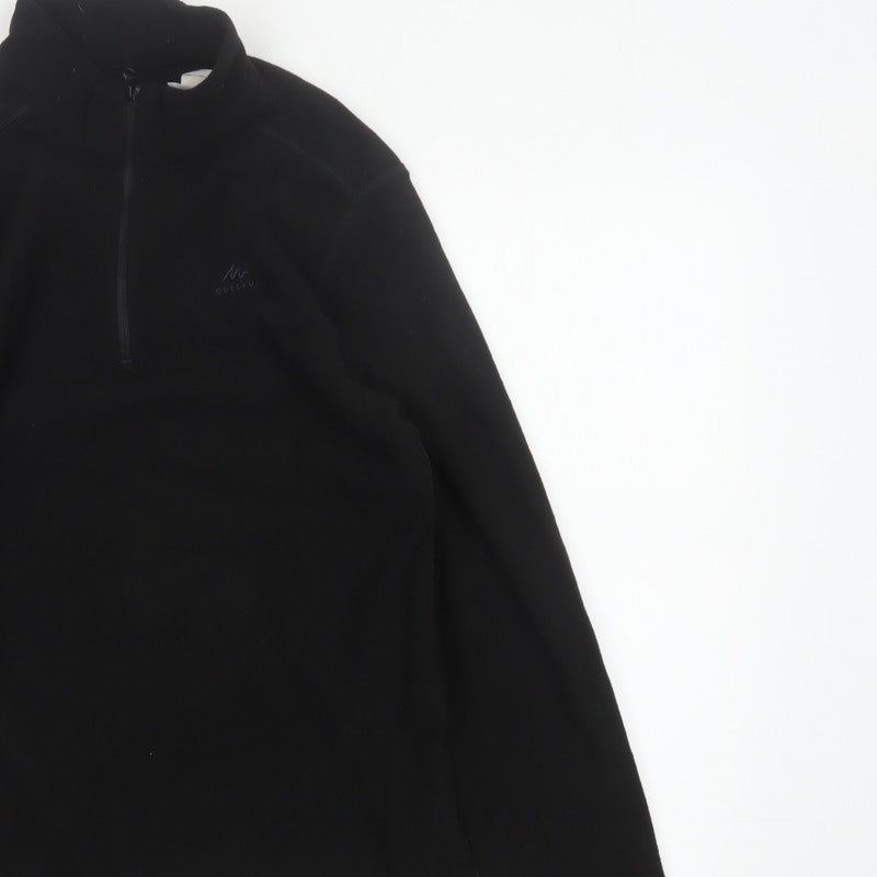 Quechua Women’s Black UK 10 Half Zip Fleece Pullover Sweatshirt