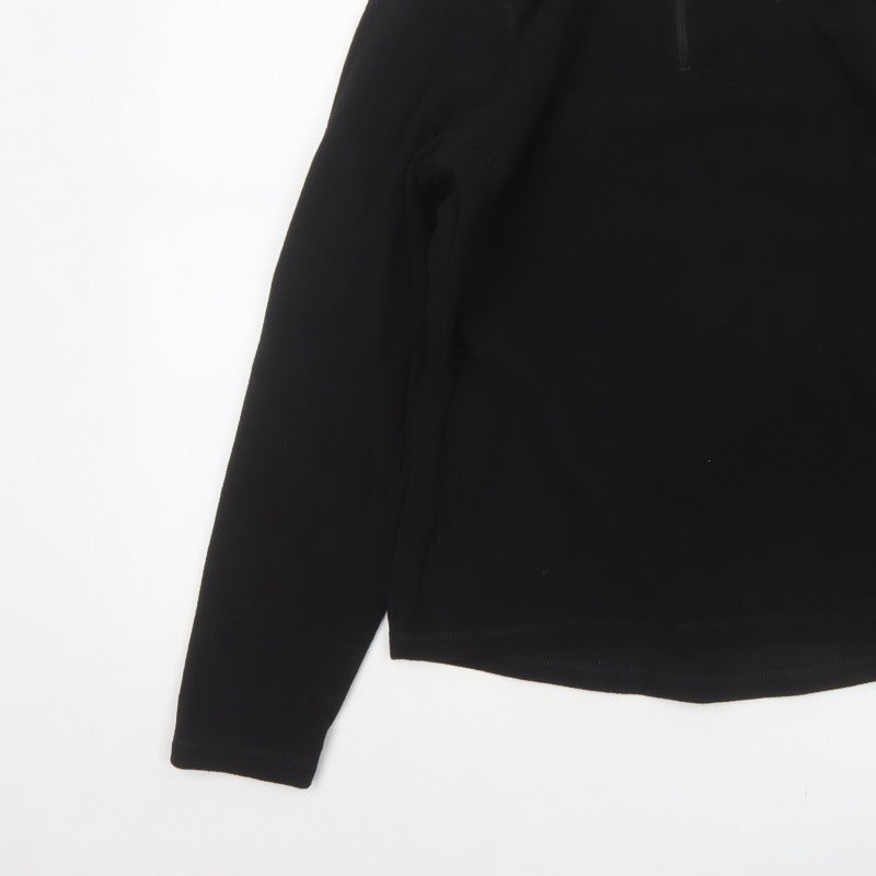 Quechua Women’s Black UK 10 Half Zip Fleece Pullover Sweatshirt
