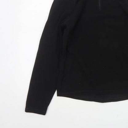 Quechua Women’s Black UK 10 Half Zip Fleece Pullover Sweatshirt