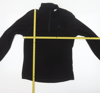 Quechua Women’s Black UK 10 Half Zip Fleece Pullover Sweatshirt